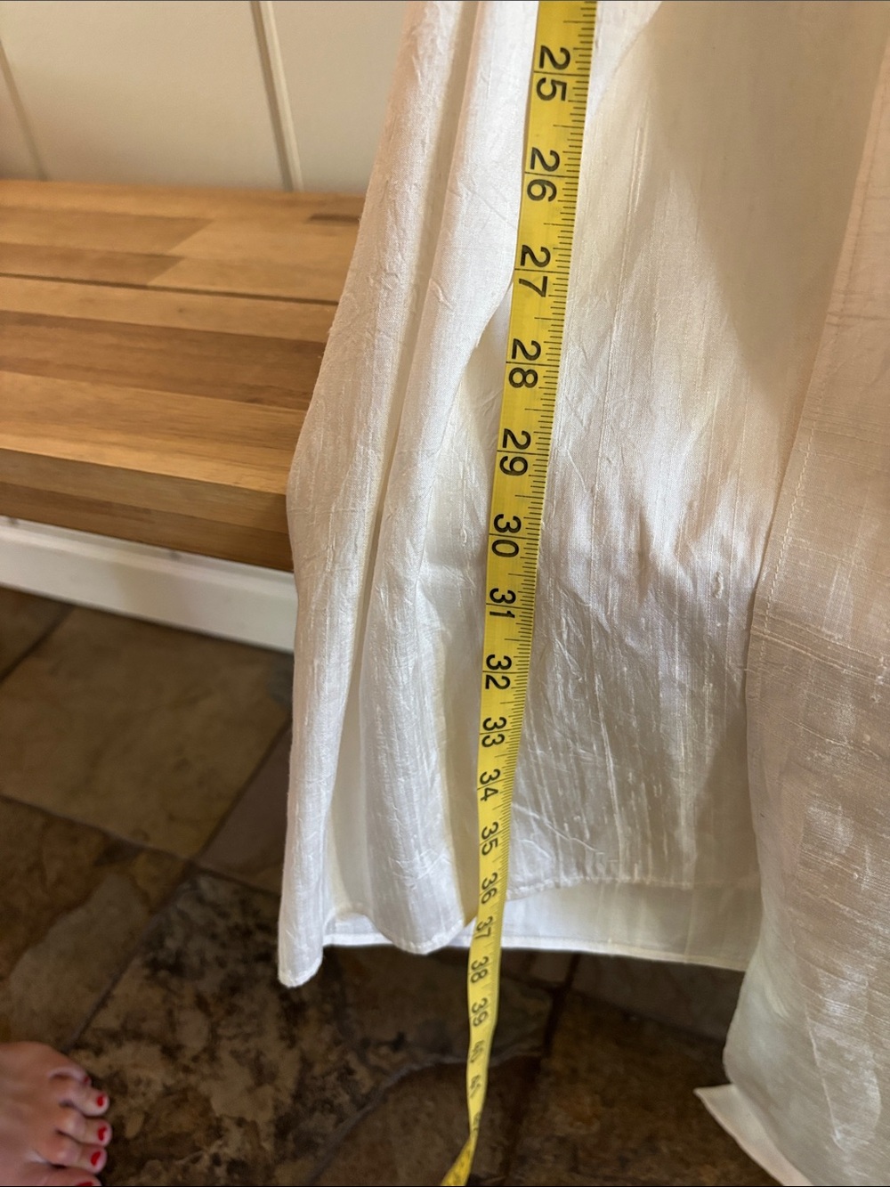 Julia Amory Cartagena Wrap Skirt Ivory Silk - Picture 7 of 7
